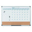 3-in-1 Planner Board, 24 X 18, Natural/white Surface, Silver Aluminum Frame