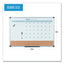 3-in-1 Planner Board, 24 X 18, Natural/white Surface, Silver Aluminum Frame