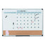 3-in-1 Planner Board, 24 X 18, Natural/white Surface, Silver Aluminum Frame