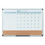 3-in-1 Planner Board, 24 X 18, Natural/white Surface, Silver Aluminum Frame