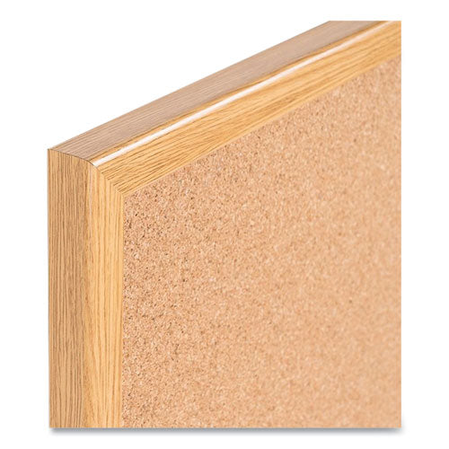 Value Cork Bulletin Board With Oak Frame, 24 X 36, Natural Surface, Oak Frame