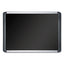 Soft-touch Bulletin Board, 72 X 48, Black Fabric Surface, Aluminum/black Aluminum Frame