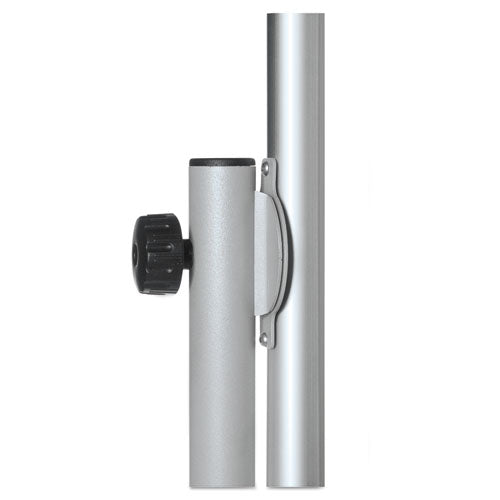 Revolver Easel, 35.4 X 47.2, 80" Tall Easel, Vertical Orientation, White Surface, Silver Aluminum Frame