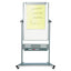 Revolver Easel, 35.4 X 47.2, 80" Tall Easel, Vertical Orientation, White Surface, Silver Aluminum Frame