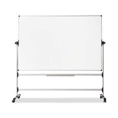 Earth Silver Easy Clean Mobile Revolver Dry Erase Boards, 36 X 48, White Surface, Silver Steel Frame