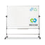 Earth Silver Easy Clean Mobile Revolver Dry Erase Boards, 36 X 48, White Surface, Silver Steel Frame