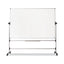 Earth Silver Easy Clean Mobile Revolver Dry Erase Boards, 48 X 70, White Surface, Silver Steel Frame