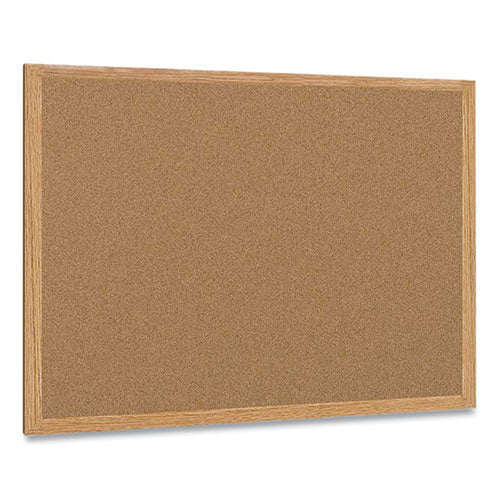 Earth Cork Board, 48 X 36, Natural Surface, Oak Wood Frame