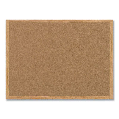 Earth Cork Board, 72 X 48, Natural Surface, Oak Wood Frame