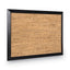 Natural Cork Bulletin Board, 24 X 18, Natural Surface, Black Wood Frame