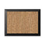 Natural Cork Bulletin Board, 36 X 24, Natural Surface, Black Wood Frame