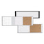 Combo Cubicle Workstation Dry Erase/cork Board, 48 X 18, Natural/white Surface, Aluminum Frame