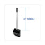 Lobby Dust Pan, 11.75 X 37, 34" Handle, Plastic/aluminum, Black