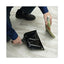 Metal Dust Pan, 12 X 14, 2" Handle, 20-gauge Steel, Black, 12/carton