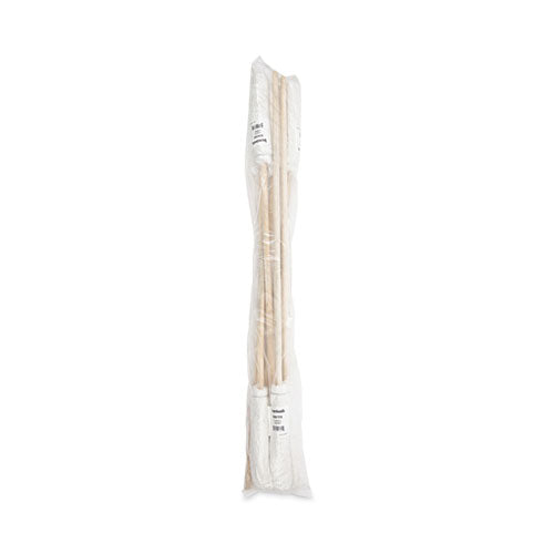 Handle/deck Mops, 12 Oz White Rayon Head, 48" Oak Wood Handle, 6/pack