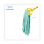 Ecomop Looped-end Mop Head, Recycled Fibers, Medium Size, Green