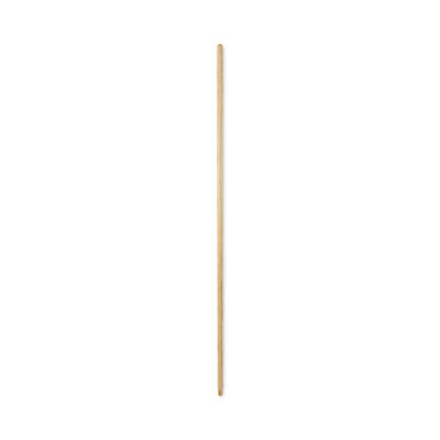 Threaded End Broom Handle, Lacquered Hardwood, 0.94" Dia X 54", Natural