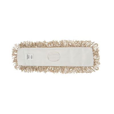 Industrial Dust Mop Head, Hygrade Cotton, 24w X 5d, White