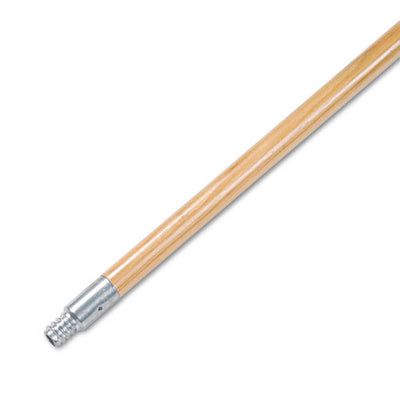 Metal Tip Threaded Hardwood Broom Handle, 1.13" Dia X 60", Natural