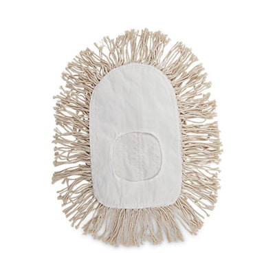 Wedge Dust Mop Head, Cotton, 17.5 X 13.5, White