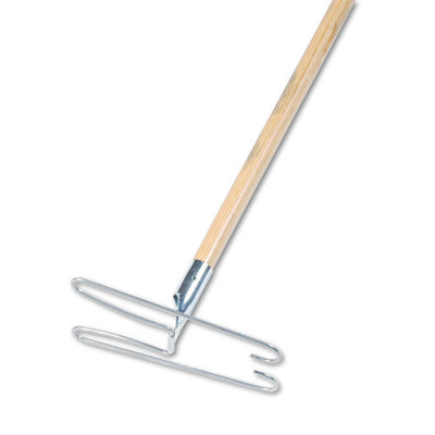 Wedge Dust Mop Head Frame/lacquered Wood Handle, 0.94" Dia X 48" Length, Natural