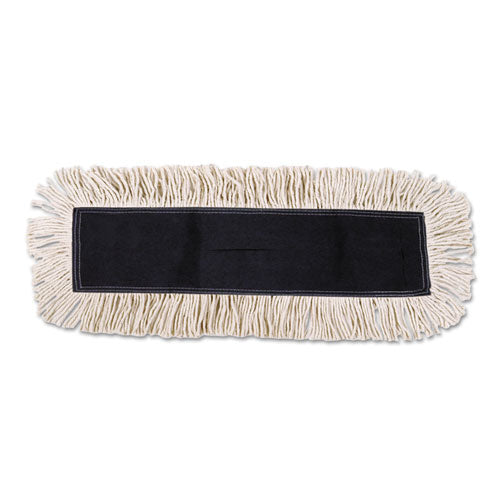 Disposable Dust Mop Head, Cotton, 18w X 5d