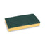 Scrubbing Sponge, Medium Duty, 3.6 X 6.1, 0.75" Thick, Yellow/green, Individually Wrapped, 20/carton
