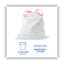 Drawstring Kitchen Bags, 13 Gal, 0.8 Mil, White, 50 Bags/roll, 2 Rolls/carton