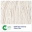 Cut-end Wet Mop Head, Cotton, #16, White, 12/carton