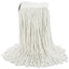 Cut-end Wet Mop Head, Cotton, #16, White, 12/carton