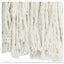 Cut-end Wet Mop Head, Cotton, #16, White, 12/carton