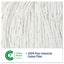 Cut-end Wet Mop Head, Cotton, White, #20, 12/carton