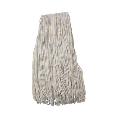 Premium Cut-end Wet Mop Heads, Rayon, 24oz, White, 12/carton
