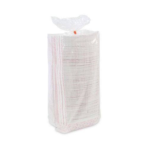 Paper Food Baskets, 3 Lb Capacity, Red/white, 500/carton