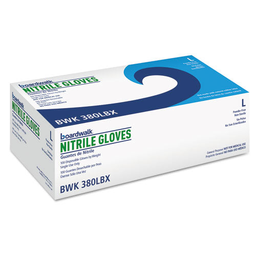 Disposable General-purpose Powder-free Nitrile Gloves, Medium, Black, 4.4 Mil, 100/box