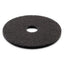 Stripping Floor Pads, 12" Diameter, Black, 5/carton