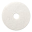 Polishing Floor Pads, 12" Diameter, White, 5/carton