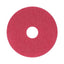 Buffing Floor Pads, 13" Diameter, Red, 5/carton