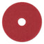 Buffing Floor Pads, 13" Diameter, Red, 5/carton