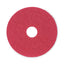 Buffing Floor Pads, 15" Diameter, Red, 5/carton