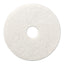 Polishing Floor Pads, 15" Diameter, White, 5/carton