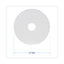 Polishing Floor Pads, 15" Diameter, White, 5/carton