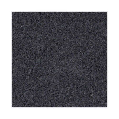Stripping Floor Pads, 18" Diameter, Black, 5/carton