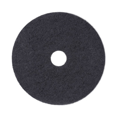 Stripping Floor Pads, 19" Diameter, Black, 5/carton