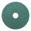 Heavy-duty Scrubbing Floor Pads, 19" Diameter, Green, 5/carton