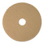 Burnishing Floor Pads, 19" Diameter, Tan, 5/carton