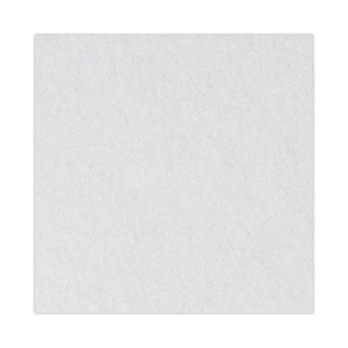 Polishing Floor Pads, 21" Diameter, White, 5/carton