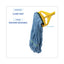 Mop Head, Premium Standard Head, Cotton/rayon Fiber, Medium, Blue, 12/carton