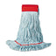 Mop Head, Premium Standard Head, Cotton/rayon Fiber, Large, Blue, 12/carton