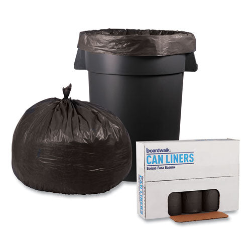 Low-density Waste Can Liners, 45 Gal, 0.95 Mil, 40" X 46", Gray, 25 Bags/roll, 4 Rolls/carton